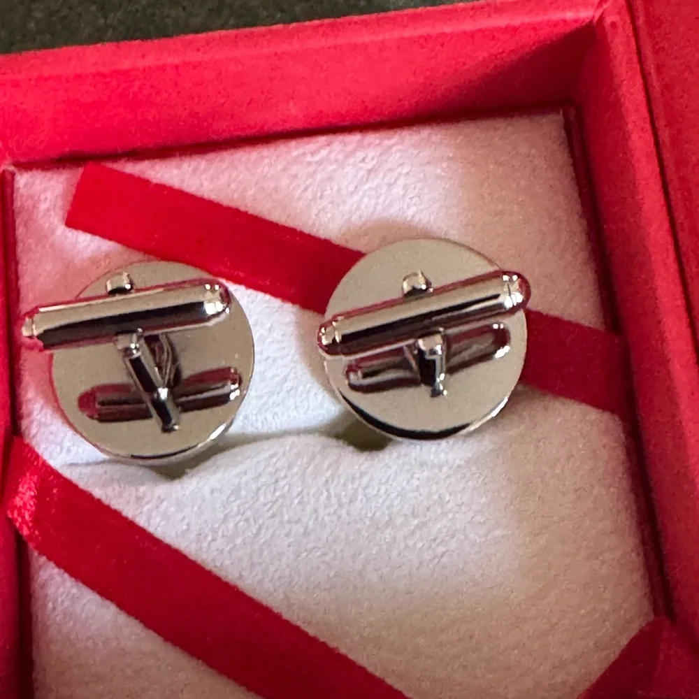 New York Yankees Silver Cuff Links